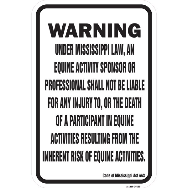 Signmission Safety Sign, 12 in Height, Aluminum, 18 in Length, 25159 A-1218-25159 - main